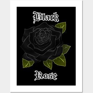 Drawn Black Rose – Gothic flower Posters and Art